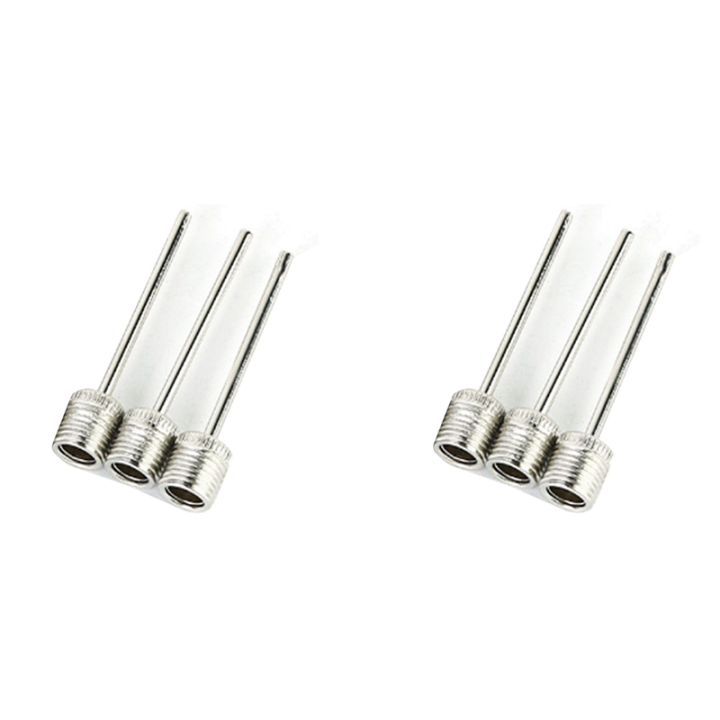 6PCS Ball Pump Inflation Needle Stainless Steel Air Pump Needle for Inflating Football Basketball Volleyball