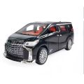 High Quality Simulation Toyota Alphard Car Model with Lighting Sound Open-able Doors Simulation Toy Inertia Car Toy Gift. 