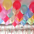 100 Pieces Assorted Mix Color Round Shape Latex Balloon Set. 