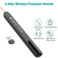 High-quality 2.4GHz Wireless Presentation Clicker Charging Hyperlink PPT Laser Flip Pen Infrared Remote Red Light Laser Pointer Projector Presentation. 