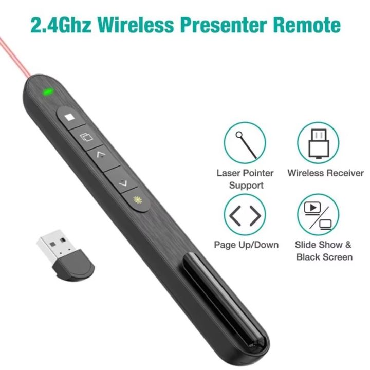 High-quality%202.4GHz%20Wireless%20Presentation%20Clicker%20Charging%20Hyperlink%20PPT%20Laser%20Flip%20Pen%20Infrared%20Remote%20Red%20Light%20Laser%20Pointer%20Projector%20Presentation%20-%20Image%207