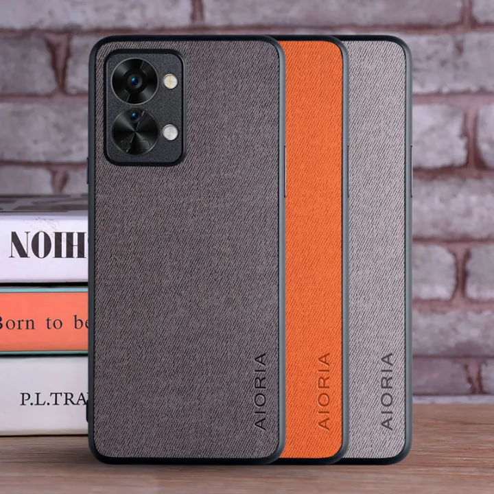 HOT%20Textile%20Leather%20Case%20for%20Oneplus%20Nord%202T%205G%20soft%20TPU%20with%20back%20hard%20PC%20material%20camera%20protection%20design%20cover%20-%20Image%202