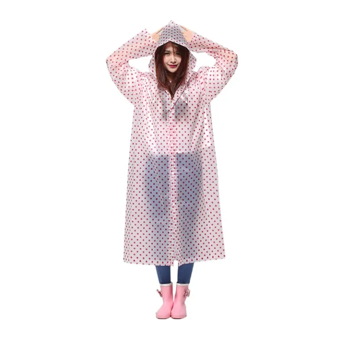 EVA%20Transparent%20Polka%20Dot%20Print%20Hooded%20Front%20Button%20Raincoat%20-%20Image%202