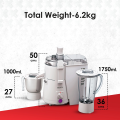 Sujata Powermatic Plus, Juicer Mixer Grinder with Chutney Jar, 900 Watts, (White). 