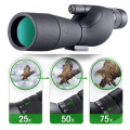 LandView 25-75x60 Spotting Scope Bak4 FMC Waterproof Monocular Telescope Wide View Bird Golf Optical Scope - Oju Store. 