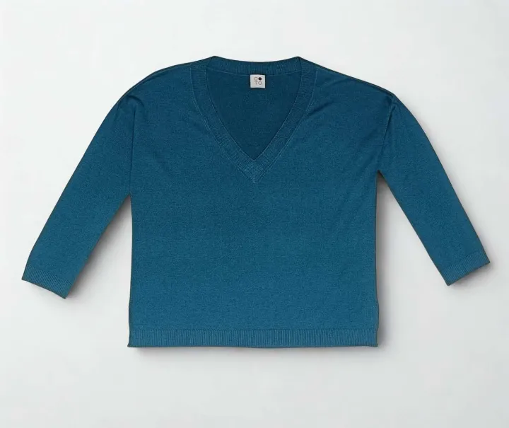 Women's Pure Cashmere V-Neck Sweater | Tara Oriental | 100% Cashmere ...
