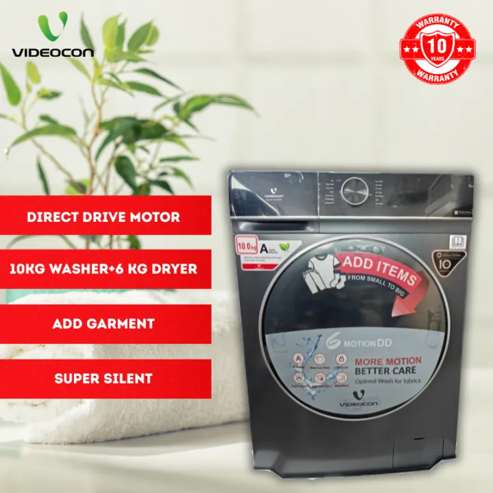 Videocon%2010/6%20Kg%20Washer%20Dryer%20Front%20Loading%20Fully%20Automatic%20Washing%20Machine%20With%20Direct%20Drive%20Inverter%20Motor%20(VD-10.5DDDR)%20-%20Image%202