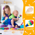 20Pcs DIY Wooden Maracas for Kids, Mini Maracas for Mexican Fiesta Party Favors with 12Pcs Multicolor Pens, Party. 