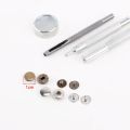 25pcs silver + 25 pcs bronze 10mm Snap Button Metal + tool set for leather handbags. 