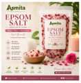 Asmita Naturals Epsomsalt | Rose Bath Soak | Relax, Detox & Rejuvenate | 400g. 