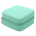 Portable Jewelry Storage Box Travel Organizer Case Leather Storage Earrings Necklace Ring Jewelry Organizer Display C. 