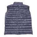 Light Dark Blue Silicon Puffer Half Jacket For Men. 