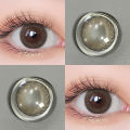 Cizzy [Dubai New Arrivals] Magister Lens Doll Eyes 14.2mm Russo Colored Contact Lenses Brown Gray Makeup. 