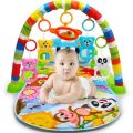Baby Gym with Kick & Play Piano Learning Toy featuring Smart Stages Educational Content and 2 Soft Maracas Rattle Toys. 