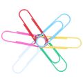 Vinyl Coated, 30 Pack 4 Inch Assorted Color Paper Clip Holder (10 cm). 