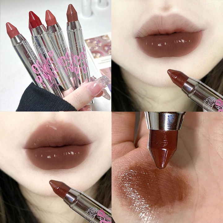 Cappuvini%20Silver%20Tube%20Matte%20Silk%20Smooth%20Crayon%20Lipstick%20Makeup%206%20Colors%20Chocolate%20Brown%20Lipstick%20Stick%20Lip%20Gloss%20Korean%20Cosmetic%20-%20Image%207