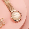 SK Women's Watch Women's Diamond Set Retro Rivet Diamond Pattern Dial Watch Steel Mesh Belt 2-pin Quartz Watch Cross border 0093. 