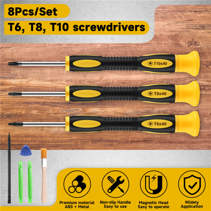 8Pcs/Set%20Torx%20T8%20T6%20T10%20H35%20Screwdriver%20Opening%20Tools%20Set%20Repair%20Tool%20Kit%20Screw%20Driver%20Pry%20for%20One%20360%20PS3%20-%20Image%203