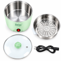 MTS Multifunctional Cooking Electric Pot Electric Cooking Pot, Rapid Noodles Maker, 1.8L Steel Mini Hot Pot Food Steamer Momo Maker 450W. 