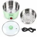 MTS Multifunctional Cooking Electric Pot Electric Cooking Pot, Rapid Noodles Maker, 1.8L Steel Mini Hot Pot Food Steamer Momo Maker 450W. 