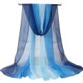 Summer Sun Protection Scarf Gradient Solid Color Literature Pashmina Soft Long Beach Scarves Women. 