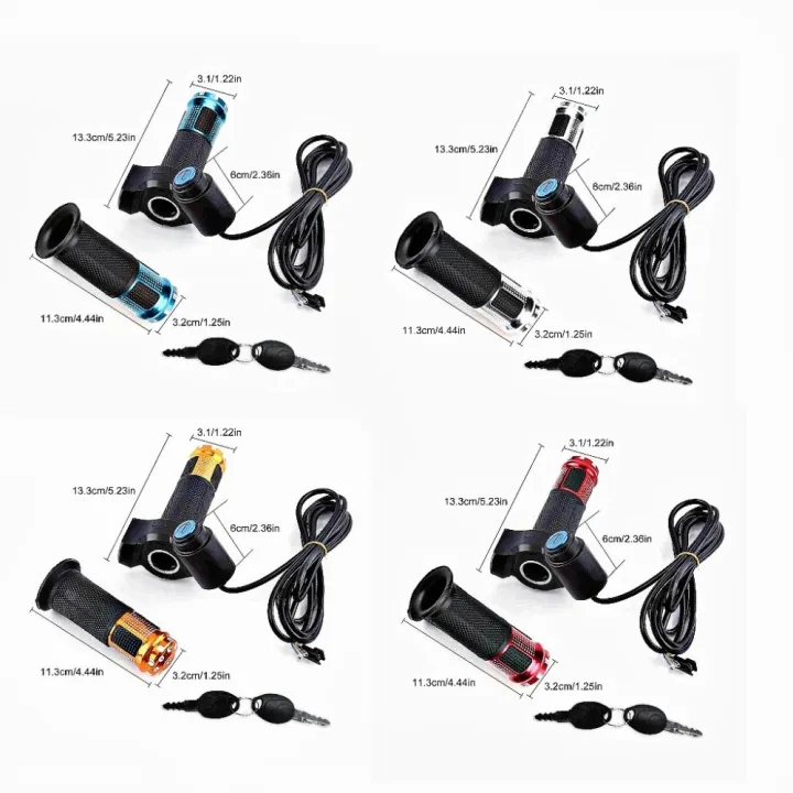 Durable%2012-84V%20E-Bike%20Throttle%20Grip%20Set%20Long%20Cable%20Twist%20Handlebar%20LED%20Voltage%20Display%20Throttle%20Digital%20Display%20with%20Key%20Lock%20Throttle%20with%20Digital%20Display%20and%20Lock%20for%20Electric%20Scooter,Electric%20Bicycle,Motorbike%20-%20Image%202