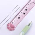 Novelty Students Stationery Plastic Kids Gifts Painting Scale Ruler Straight Ruler Cats Claw Ruler Measuring Ruler. 