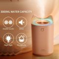Home Air Humidifier 3000ml Double Nozzle Cool Mist Aroma Diffuser With Coloful Led Light Heavy Fog Ultrason. 