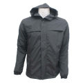 Dark Grey Color Front Zipper With White Lining Jacket For Men. 