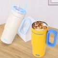 Durable Stainless Steel Tumbler with Handle and Straw 720ML Vacuum Straw Cups With Handle Insulation Or Cooling Vacuum Cup. 
