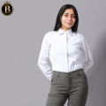 Boss Lady Dark Grey Cotton Front Button Formal Pant For Women. 
