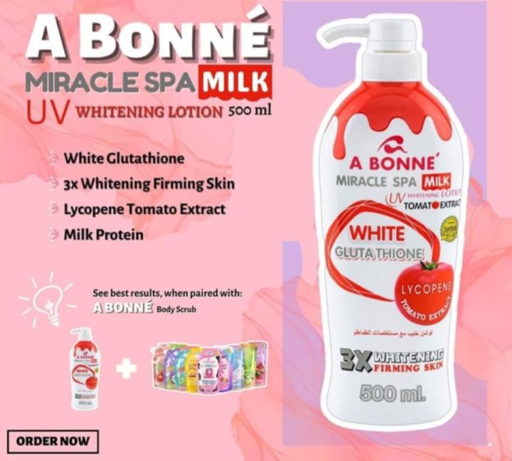 A%20Bonne%E2%80%99%20Body%20Lotion%20Miracle%20Spa%20Milk%20Tomato%20Extract%20Glutathione%20500ml%20-%20Image%203