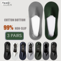 Facai Profesional Socks ice silk anti-odor set / double ECMLN3 2025 men's boat socks anti-fall low-cut cotton sole invisible. 