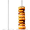 4 Pieces Acrylic Donut Stands Clear Bagels 5.9 Inch Round Stand Holder Dessert Stand Table for Christmas Party. 