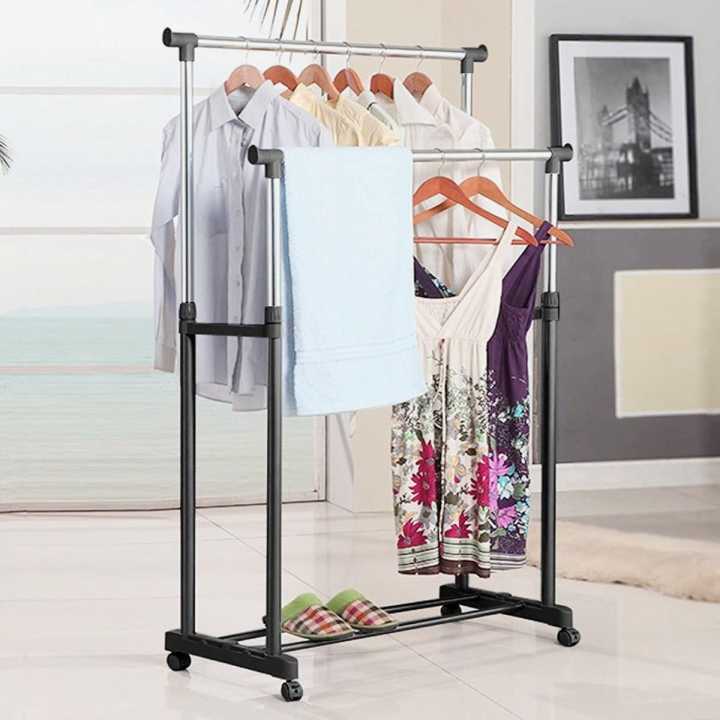 Double Pole Stainless Steel Cloth Drying Hanger