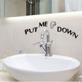 1X PUT ME DOWN Decal Bathroom Toilet Seat Sign Reminder PVC Sticker 9.5cm*24.5cm. 