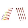 NAMUNY Mini Silicone Spatulas, 8 Pack Small Silicone Makeup Spatulas with Wood Iced Tea Spoons Small Stirring Spoon. 