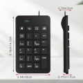 ARELENE Wired Number Pad, USB 23 Key Numeric Keypad Financial Accounting Keyboard Office Accessories for Laptop, PC, Computer. 