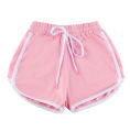 Girls Elastic Waist Contrast Binding Cotton Shorts For Women - Multicolor | Fashion Cotton Shorts For Women. 