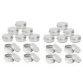 NAMUNY PACK of 50 - 15Ml Aluminium Tin Large Make Up Candle Pots Capacity Empty Big Cosmetic/Candle//Sweet Tin Jar. 