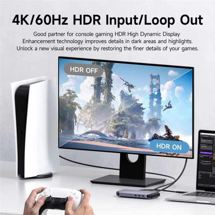 Video%20Capture%20Card%20PD%20100W%204K%2060Hz%20forPS5/4%20Switch%20Camera%20PC%20Streaming%20andGaming%20-%20Image%202