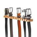 Rack with 360 Rotation Swivel Hook Tie and Belt Organizer Display for Closet Door Wall Belt Hanger for Closet Wooden Belts Organizer Belt. 
