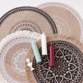 Anti-scald Fabric Plate Round Embroidery Craft Heat Insulation Kitchen Supplies Coffee Cup Mats Table Placemat Coaster. 