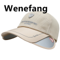 Wenefang 2021 Summer Mesh Breathable Caps Retractable Visor Hat Woman Beach High Quality Hat Headwear Men Fishing Hiking Outdoor UV Protection Cap. 