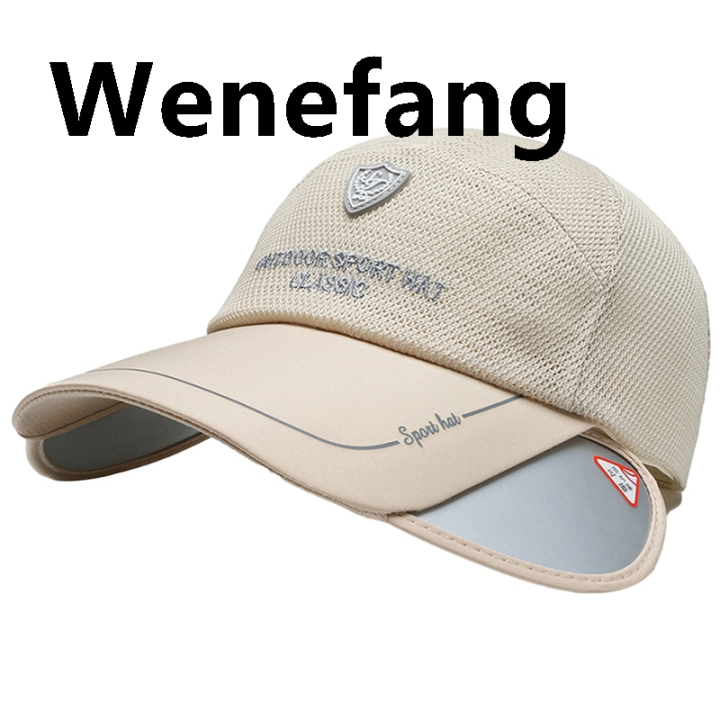 Wenefang%202021%20Summer%20Mesh%20Breathable%20Caps%20Retractable%20Visor%20Hat%20Woman%20Beach%20High%20Quality%20Hat%20Headwear%20Men%20Fishing%20Hiking%20Outdoor%20UV%20Protection%20Cap%20-%20Image%204