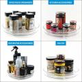 Durable Lazy Susan Turntable Versatile Space-saving Transparent Cupboard Organiser Adjustable Stackable Rotatable Spice Rack for Kitchen organization Pantry storage Spice organization Refrigerator. 