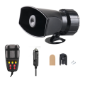 Mic PA System Emergency Amplifier Hooter 12V Car Alarm Horn Car Warning Alarm Speakers Loud. 