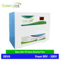 Green Volt Digital Voltage Stabilizer 3 KVA, 90V-300V | Micro Processor Based No Current Loss Silver Point Relay Automatic Voltage Stabilizer. 