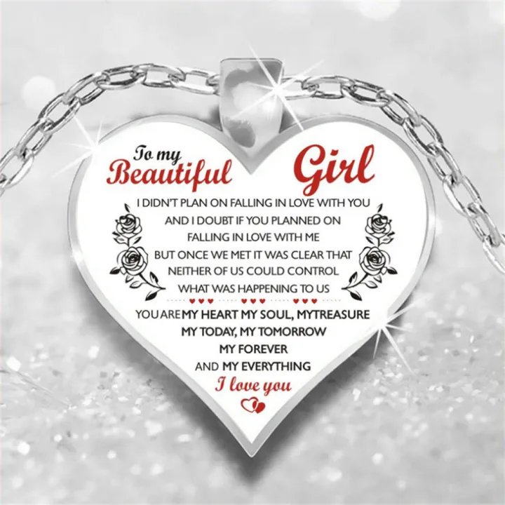 To%20My%20Daughter%20I%20Love%20U%20Mom/Dad%20Heart%20Pendant%20Necklace%20Jewellery%20Gift%20-%20Image%204