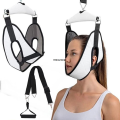 Stretch frame strap orthosis cervical vertebral gate device neck flex muscle release neck traction suspension correction breathable storage bag neck traction spine. 